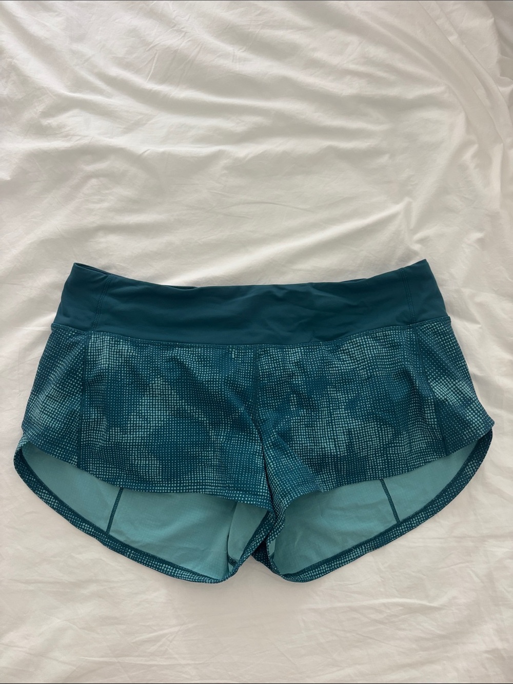 lululemon athletica Teal Two-Tone Running Shorts